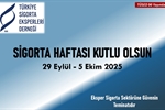 29 Eylül – 5 Ekim 2025 14. Sigorta Haftası Mesajı